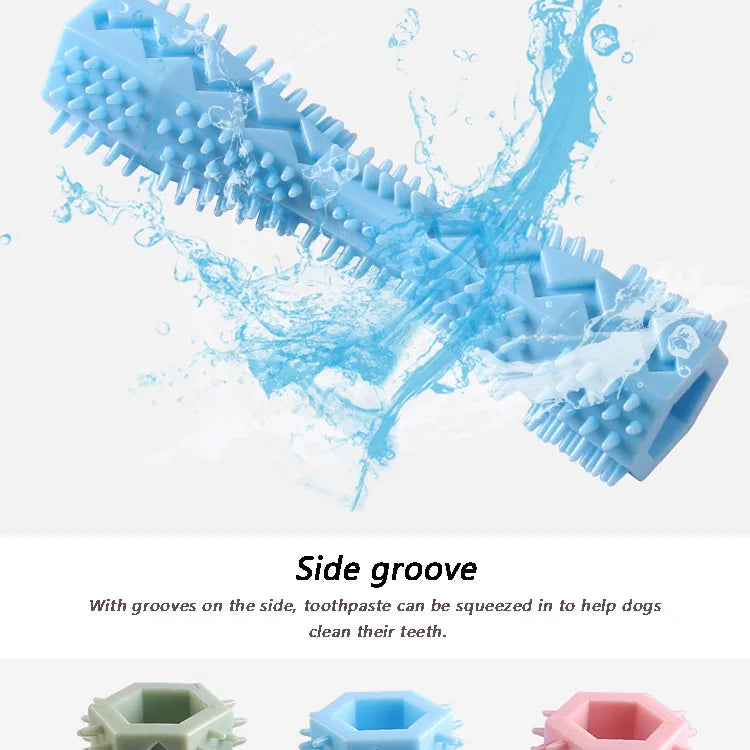 TPR Toothbrush Chew Stick — Dental Nubs, Treat Slot (Puppies/Small Dogs)