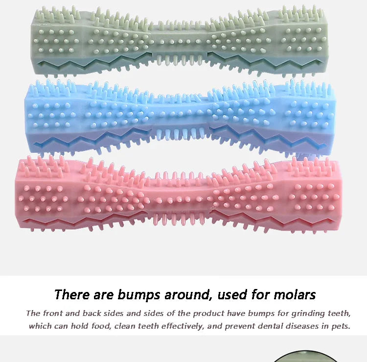 TPR Toothbrush Chew Stick — Dental Nubs, Treat Slot (Puppies/Small Dogs)