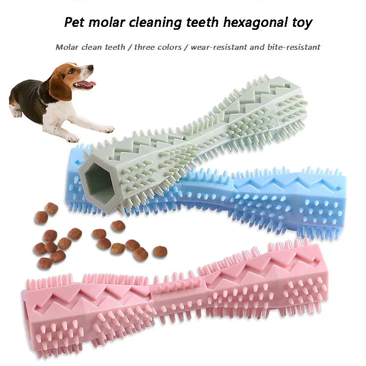 TPR Toothbrush Chew Stick — Dental Nubs, Treat Slot (Puppies/Small Dogs)