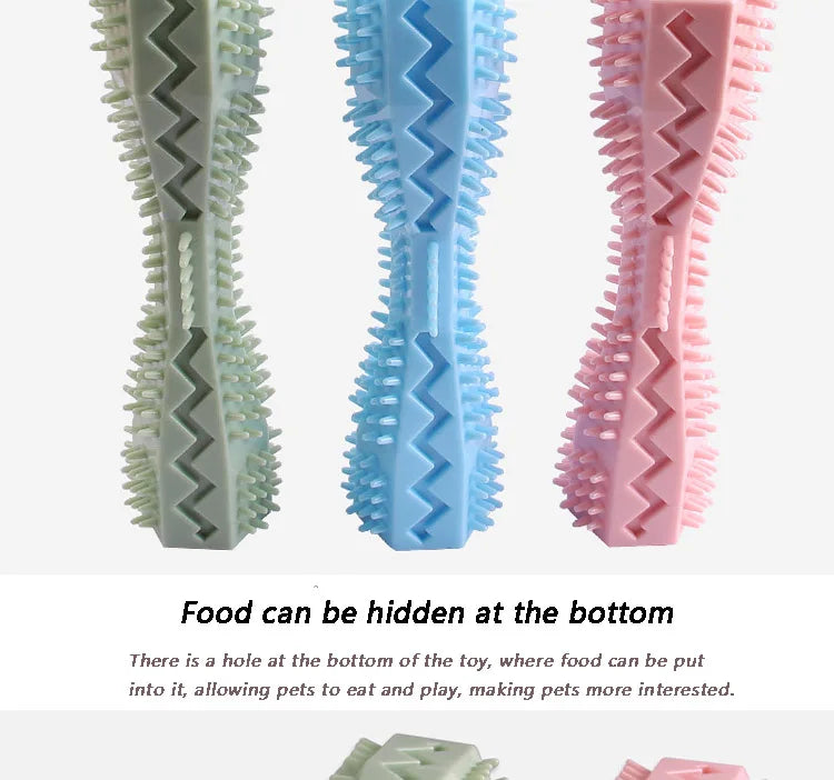 TPR Toothbrush Chew Stick — Dental Nubs, Treat Slot (Puppies/Small Dogs)