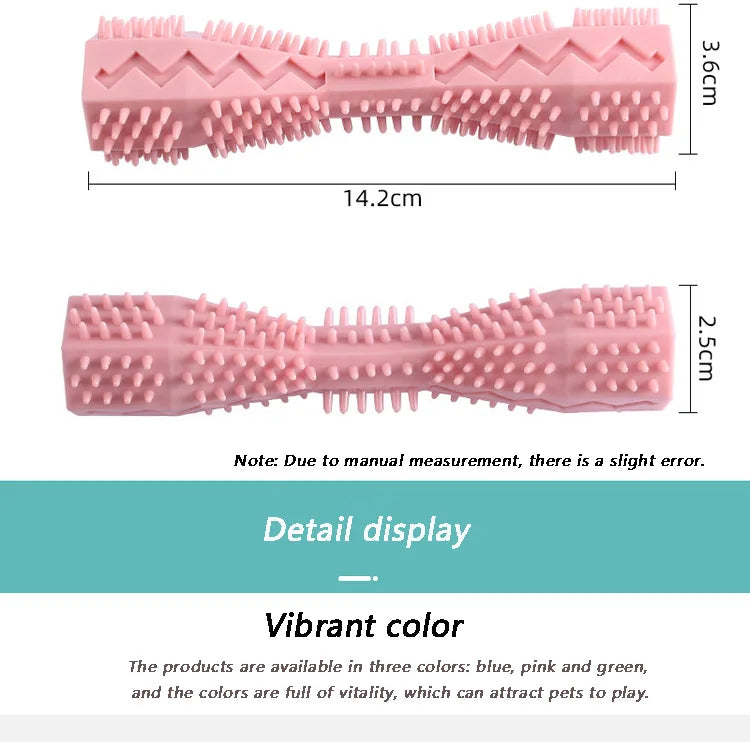 TPR Toothbrush Chew Stick — Dental Nubs, Treat Slot (Puppies/Small Dogs)