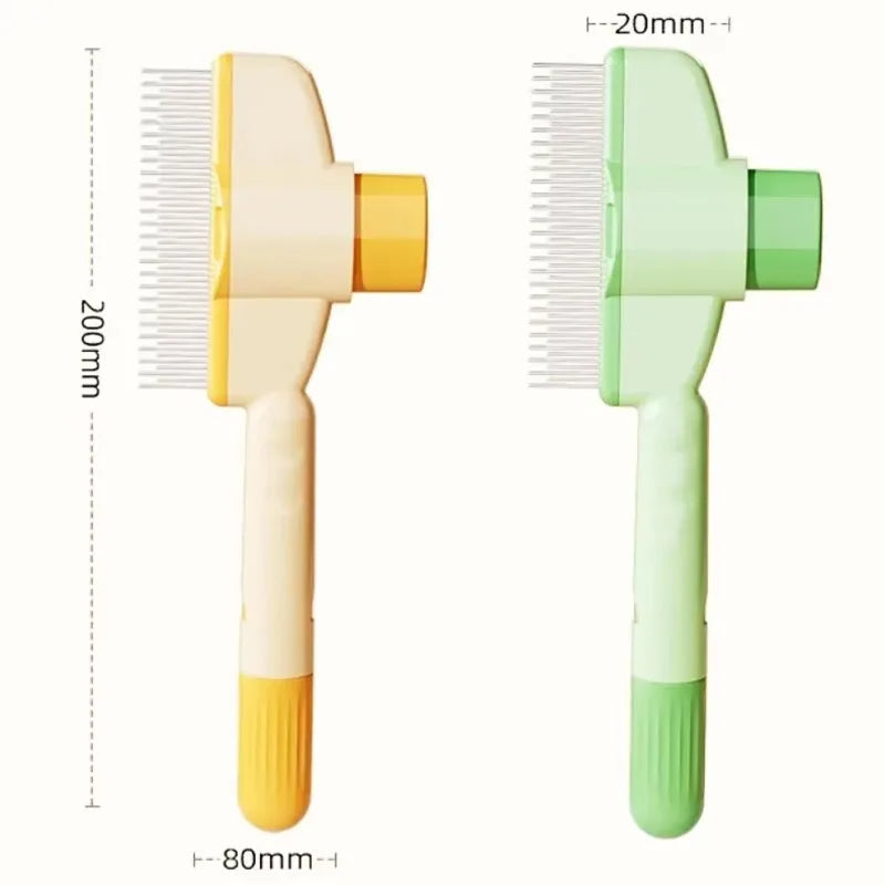 Grooming Comb — Self-Cleaning, Massaging Brush