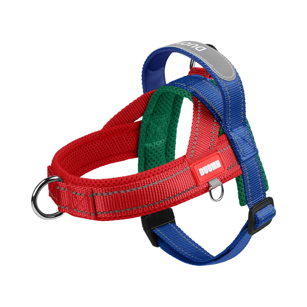CDDMPET Saddle-Style Dog Harness — Padded, Reflective, No-Pull (S/M/L/XL)