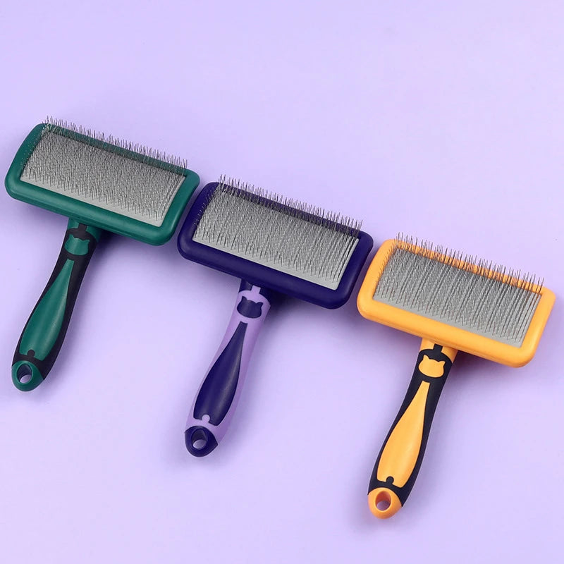 Dog Grooming Brush — Soft-Handle, Hair & Tangle Remover