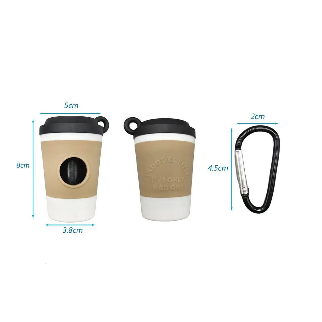 Portable Dog Poop Bag Holder — Coffee Cup–Shaped Dispenser