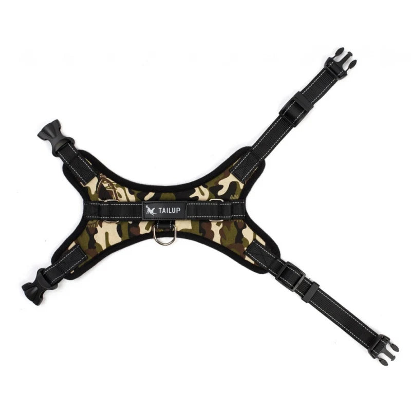 Tactical-Style Dog Harness — Oxford Cloth, Adjustable with Handle (S/M/L/XL)