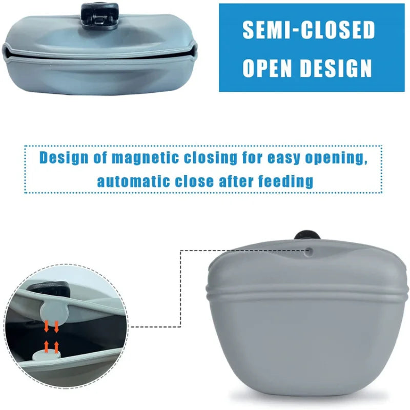 Dog Training Waist Bag — Silicone, Magnetic Auto-Close, Anti-Slip