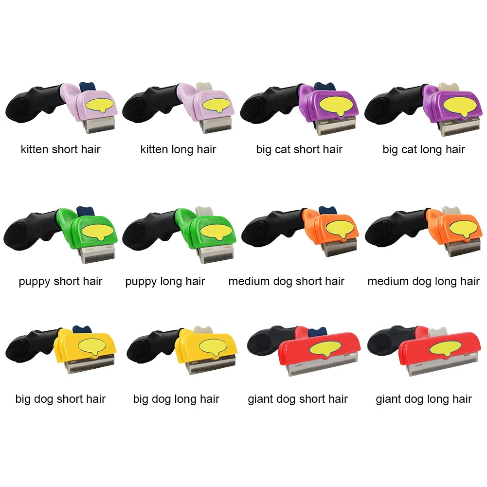 Dog Deshedding Brush — Loosen & Lift Undercoat, Reduce Tangles