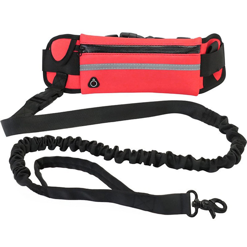 willstar Hands-Free Running Dog Leash — Waist Belt + Bungee Lead + Pouch