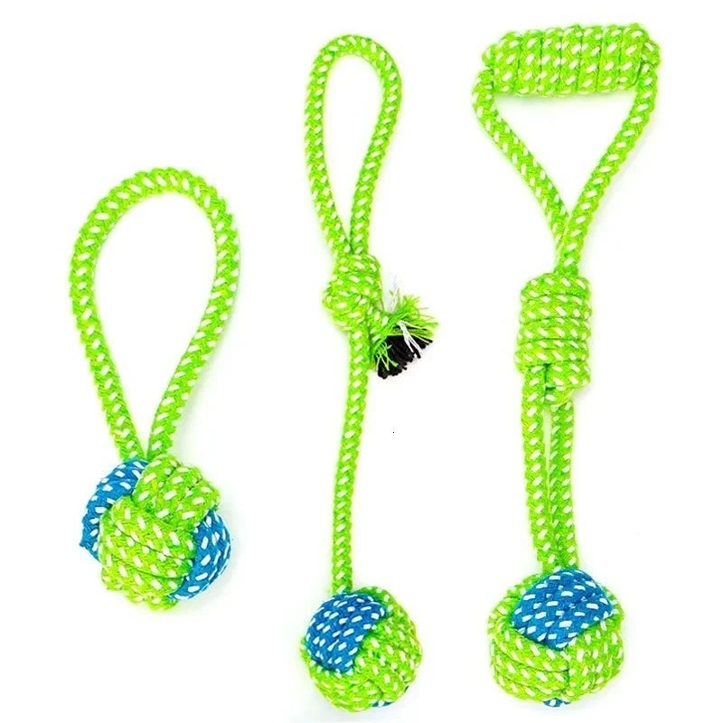 Puppy Play Pack — Cotton Rope, Mini Ball & Dental Chew