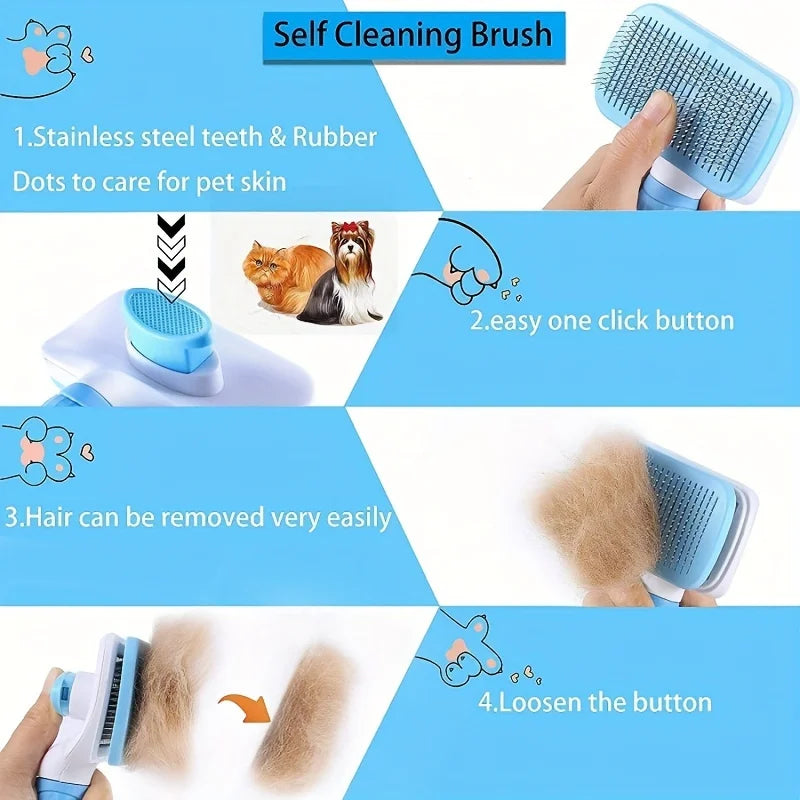 Pet Hair Remover Brush — Gentle Deshedding