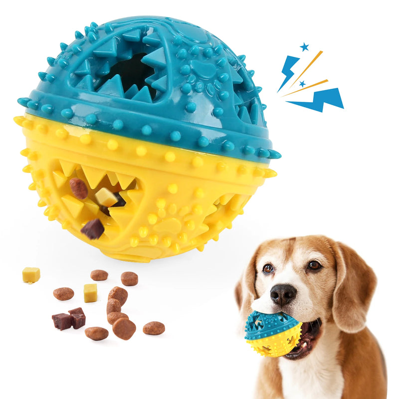 COOLPLAY Treat-Dispensing Chew Ball — Dental Grooves, Bell Sound (Rubber, 8.4 cm)