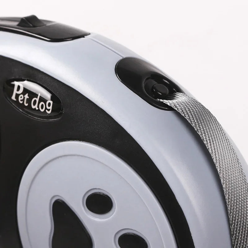 Retractable Puppy Leash — 3 m / 5 m (Auto Extend & Brake, Printed Housing)
