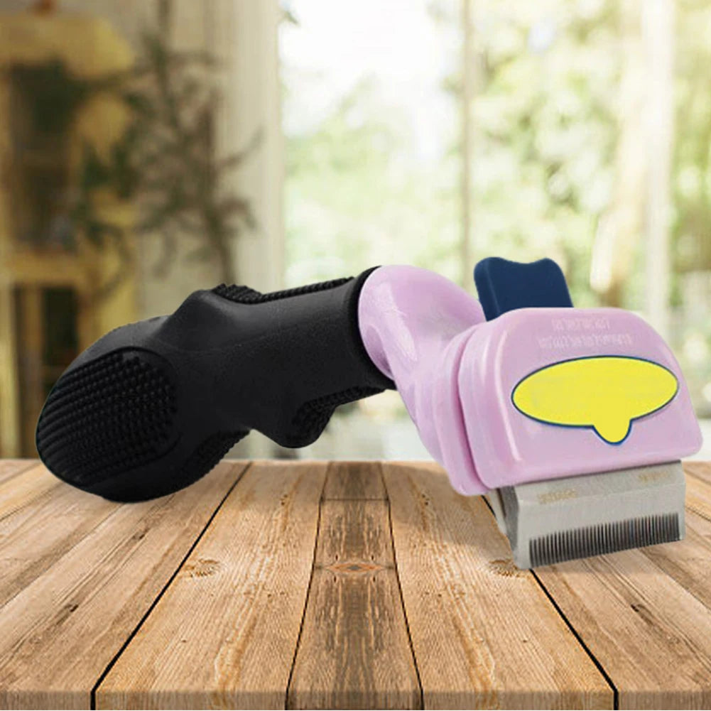 Dog Deshedding Brush — Loosen & Lift Undercoat, Reduce Tangles