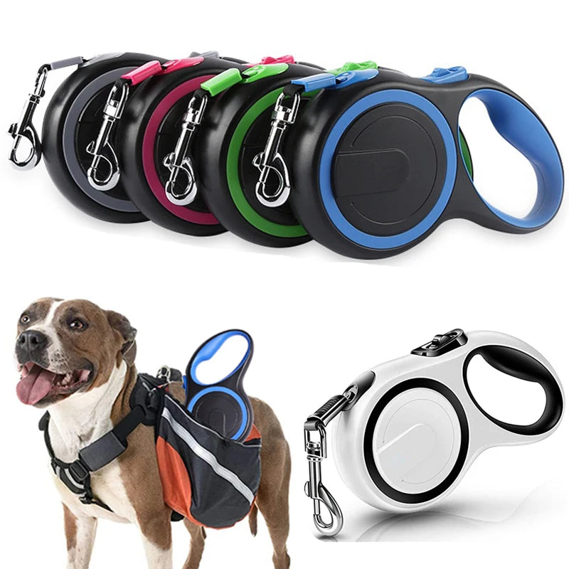 Automatic Retractable Dog Leash — 3m/5m/5m Plus/8m (One-Touch Brake, Padded Grip)