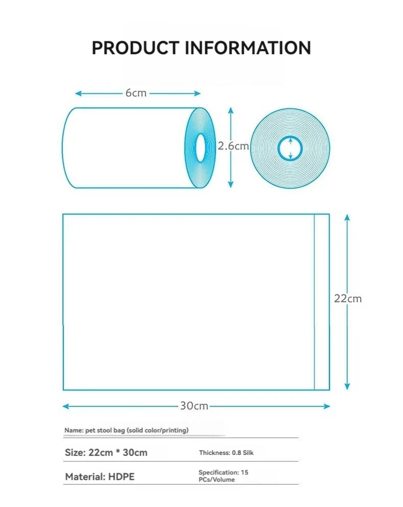 10-Pack Dog Poop Bags — Leak-Proof Pet Waste Bags