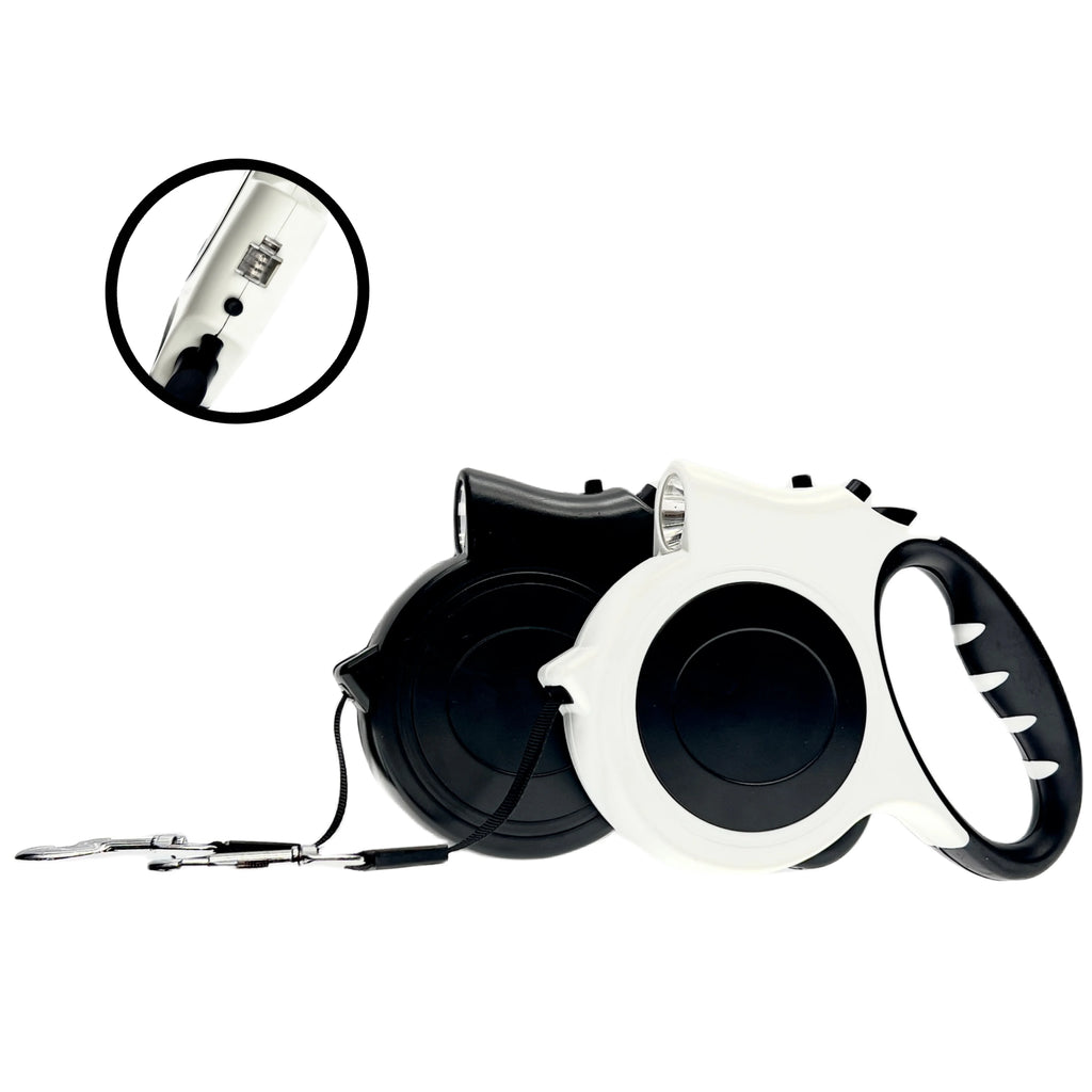 Retractable Dog Leash — Nylon Tape, One-Hand Brake
