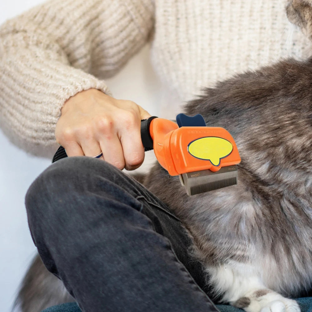 Dog Deshedding Brush — Loosen & Lift Undercoat, Reduce Tangles