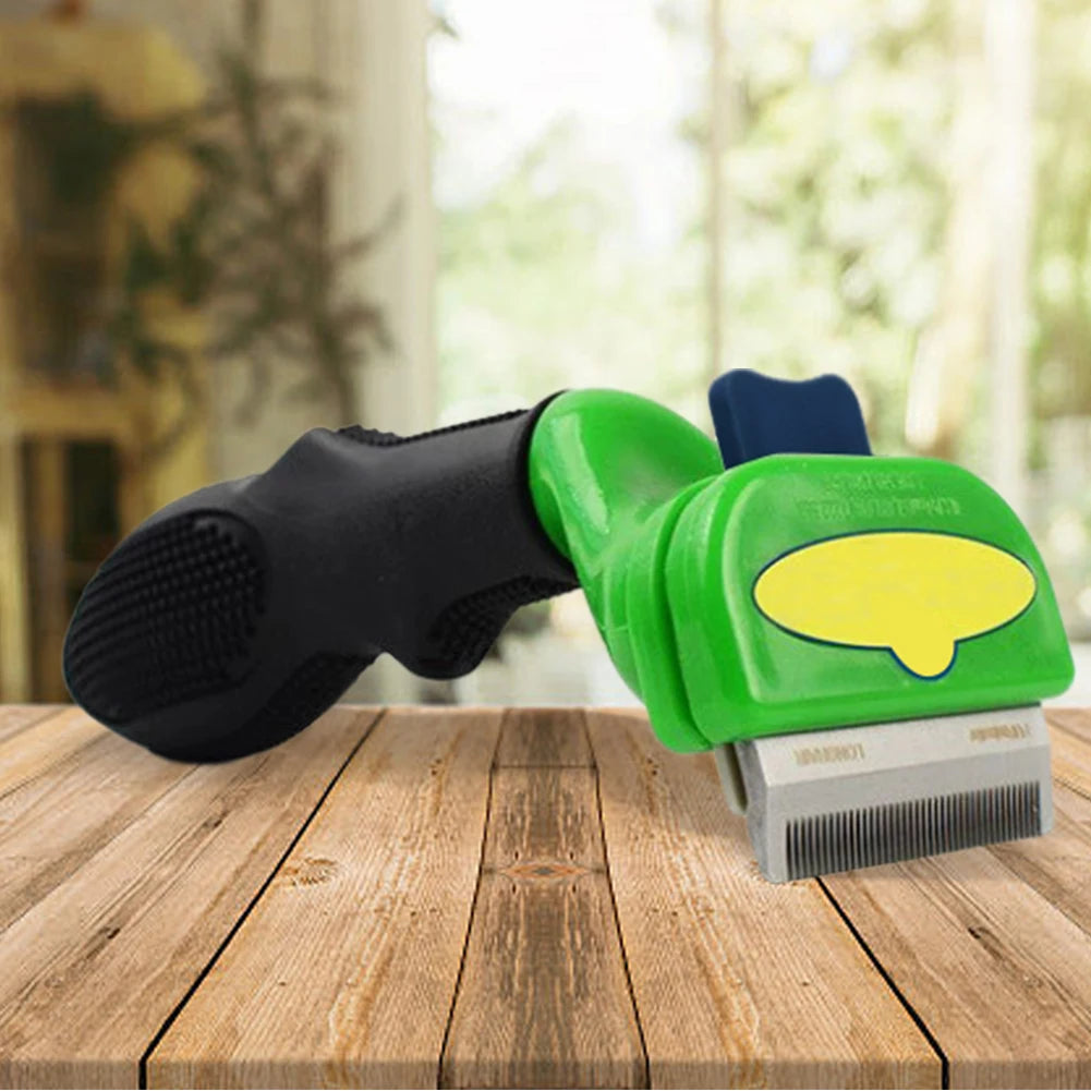 Dog Deshedding Brush — Loosen & Lift Undercoat, Reduce Tangles