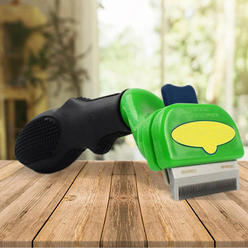 Dog Deshedding Brush — Loosen & Lift Undercoat, Reduce Tangles