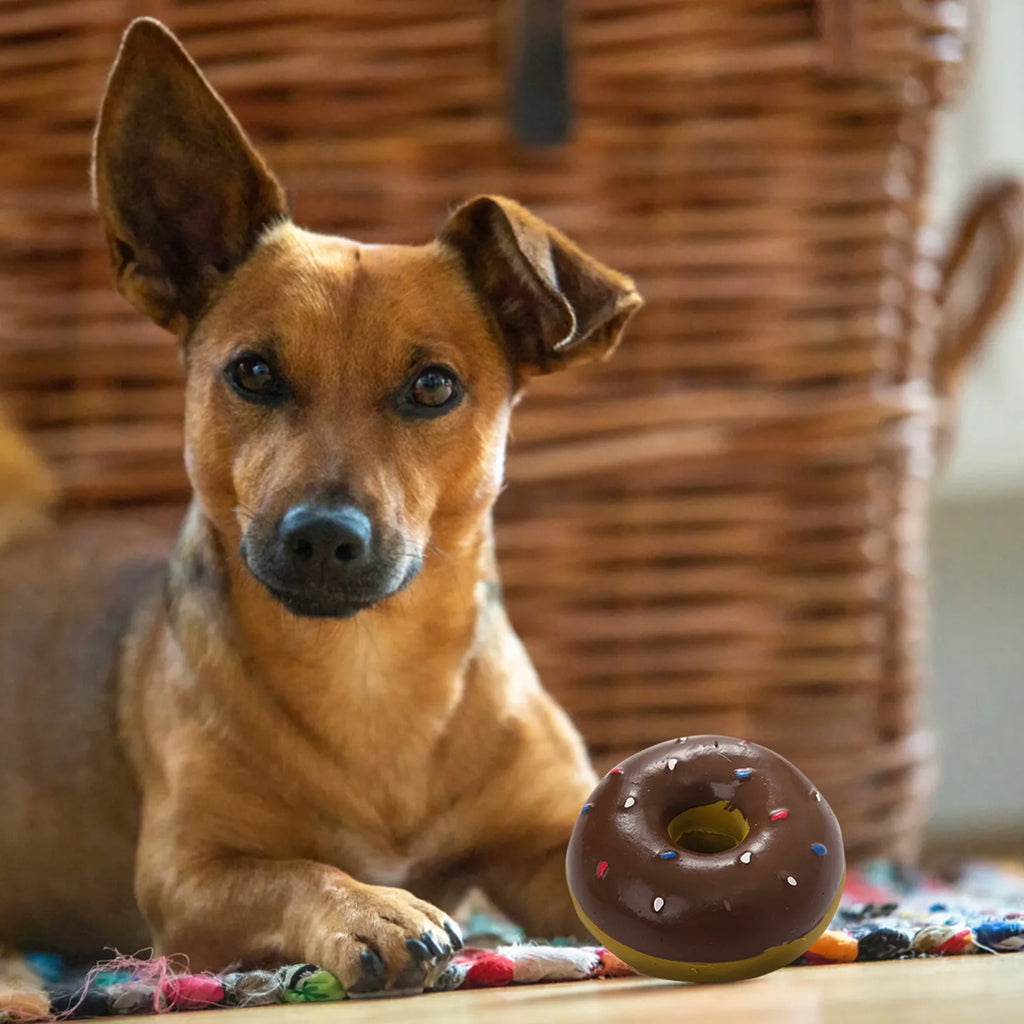 Durable Donut Dog Toy — Grinding & Cleaning Relief