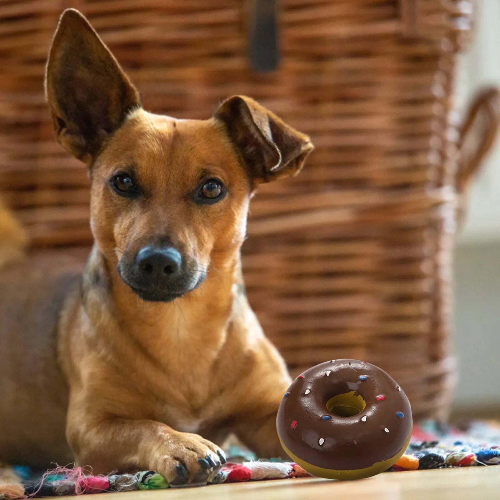 Durable Donut Dog Toy — Grinding & Cleaning Relief