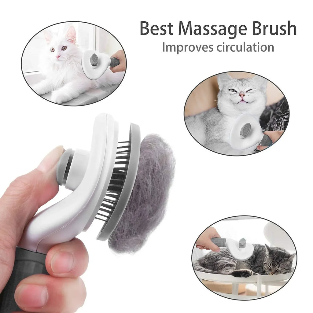 Dog Grooming Brush — Lightweight Plastic, Everyday Detangling