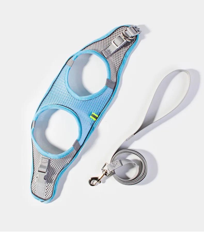 Mesh Vest Dog Harness — Reflective, Quick-Release (Small Dog Vest Harness)