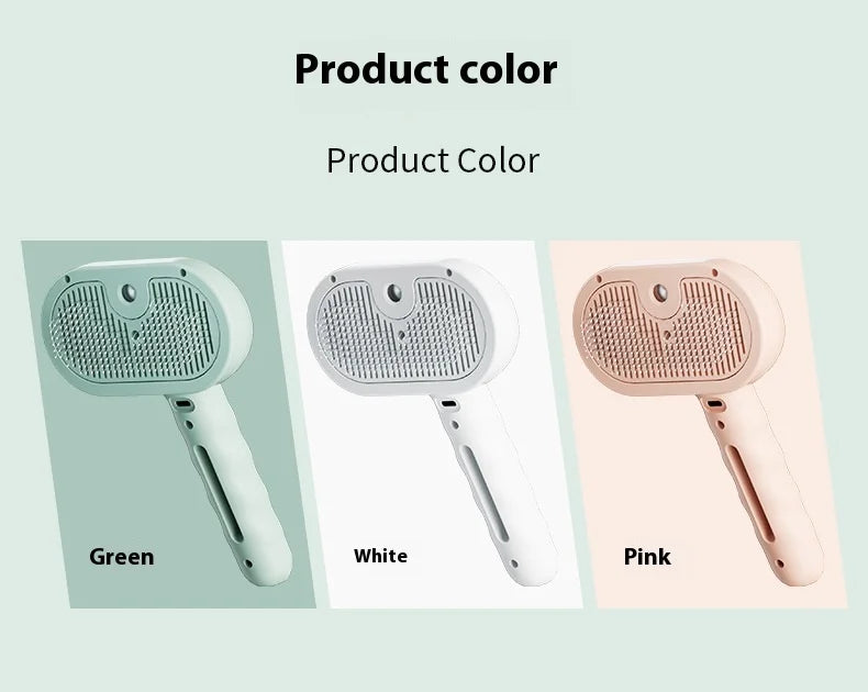 USB Rechargeable Pet Spray Brush — Steam-Assist Grooming Comb