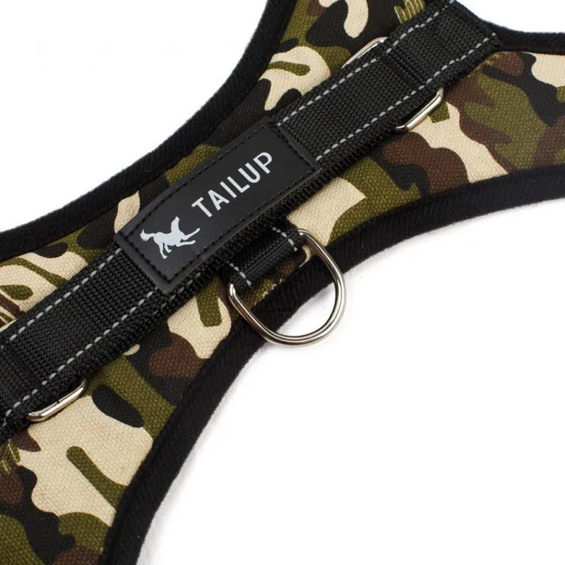 Tactical-Style Dog Harness — Oxford Cloth, Adjustable with Handle (S/M/L/XL)