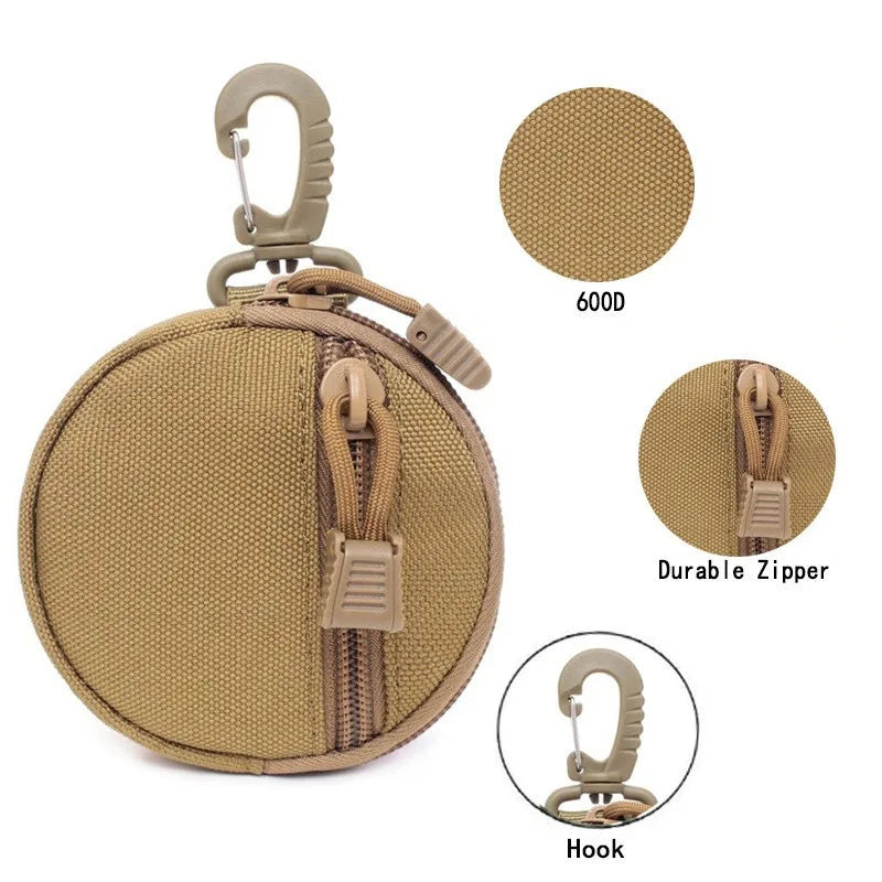 SHENGMEIYU Portable Dog Treat Bag — Compact Training Pouch with 360° Carabiner & MOLLE Clips