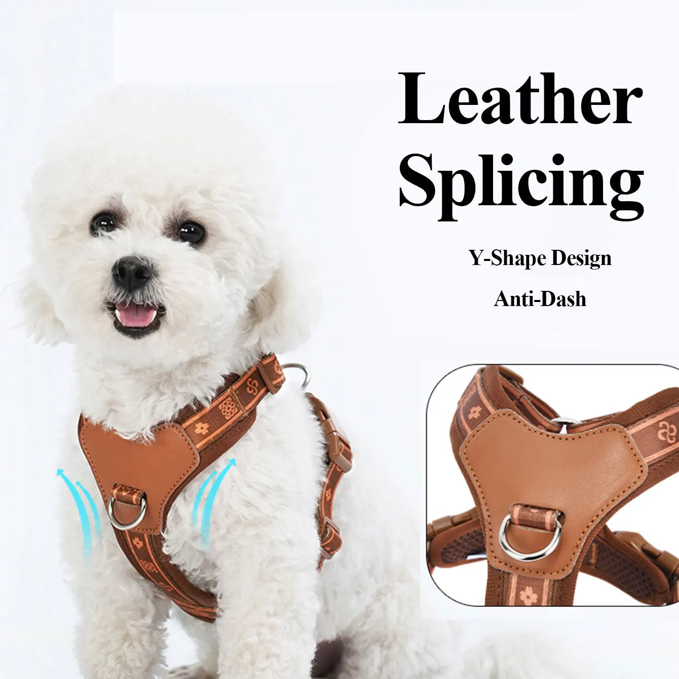 Leather Dog Harness — Adjustable, Buckle Closure