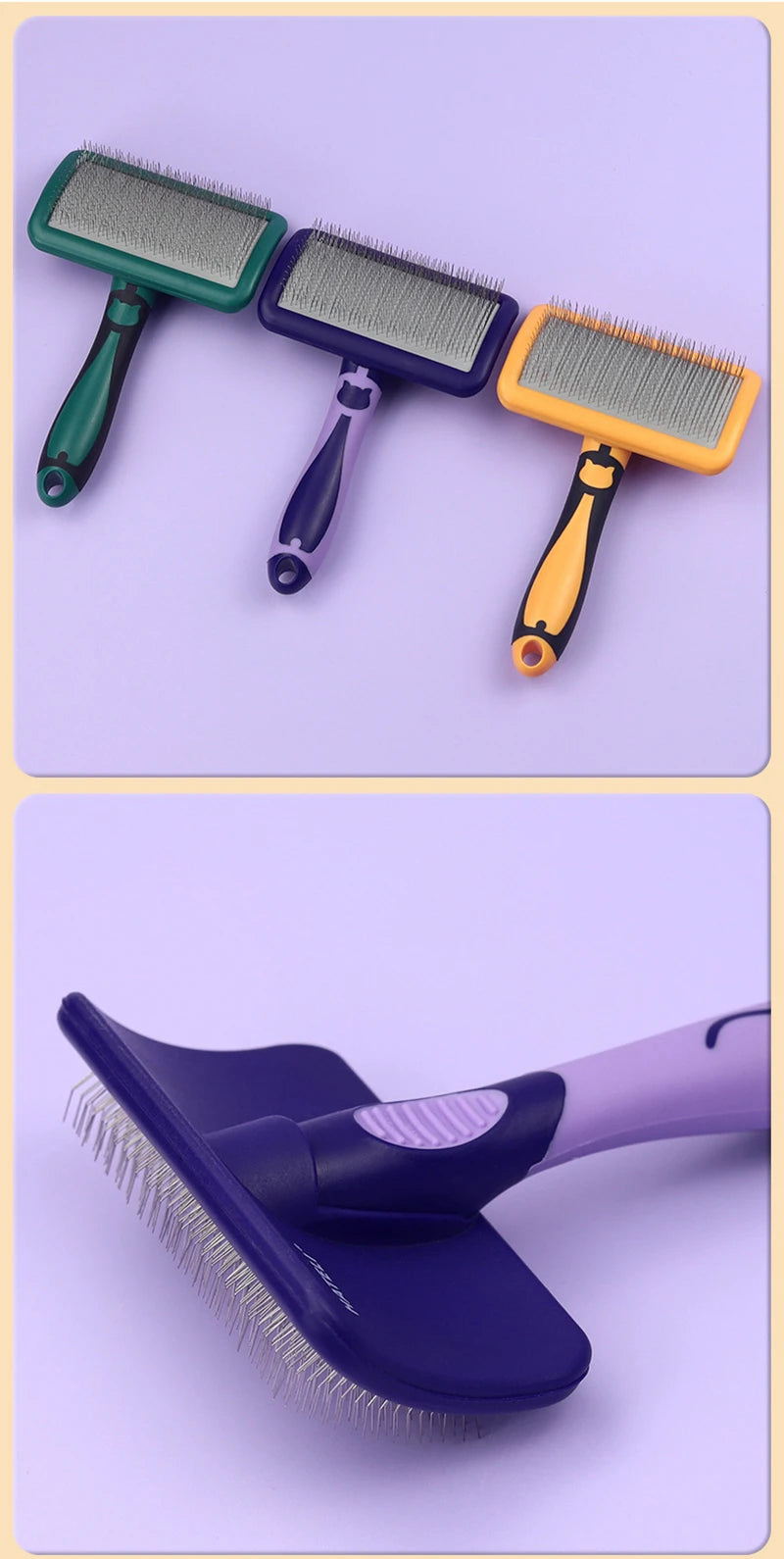 Dog Grooming Brush — Soft-Handle, Hair & Tangle Remover