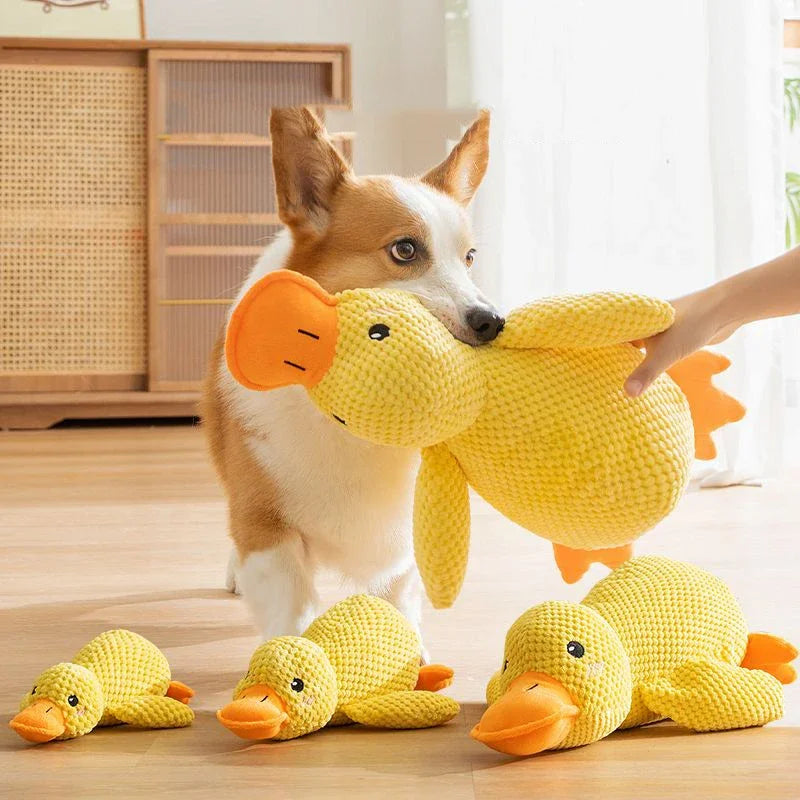 Puppy Duck Chew Toy — Soft Plush, Gentle Teeth Cleaning