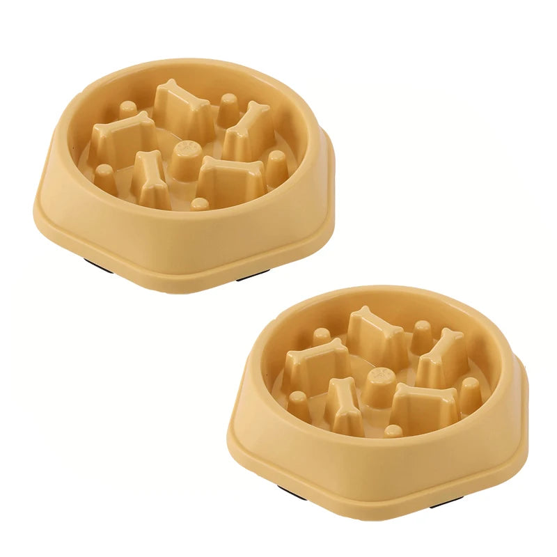 Slow Feeder Dog Bowl — Anti-Gulping Puzzle Dish (Non-Slip, Medium Dogs)