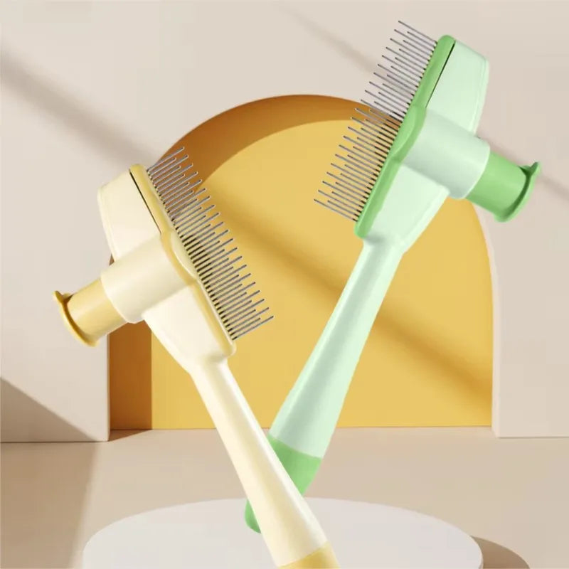Grooming Comb — Self-Cleaning, Massaging Brush