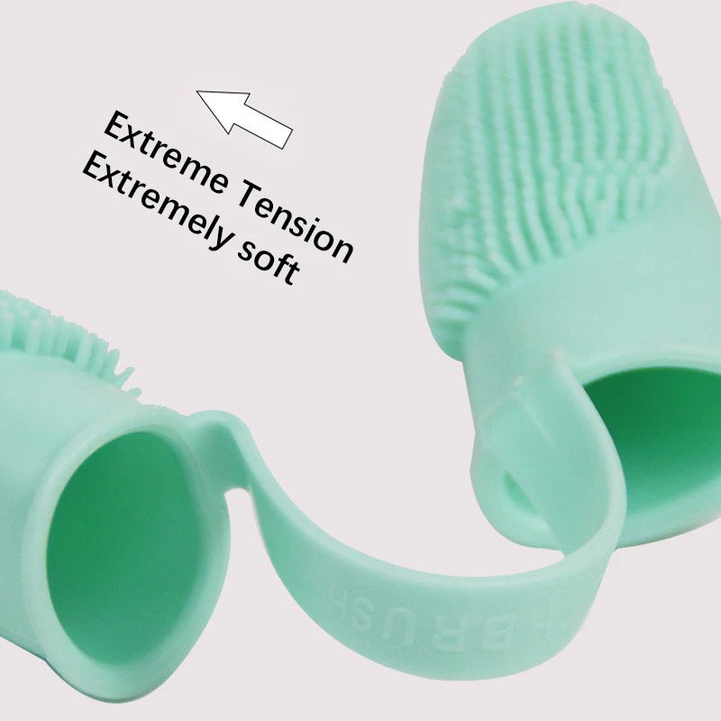 Dual-Finger Pet Toothbrush — TPR, 800+ Soft Bristles