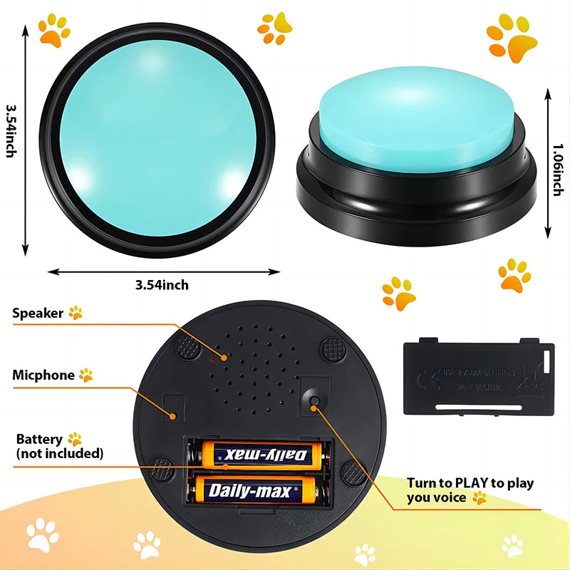 Talking Pet Buttons for Dogs — Record & Play, Starter Pack
