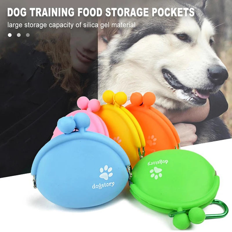 VZZ Silicone Treat Pouch — Snap-Top Snack Bag for Training & Walks