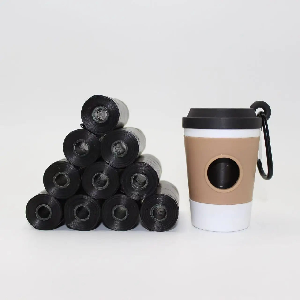 Portable Dog Poop Bag Holder — Coffee Cup–Shaped Dispenser