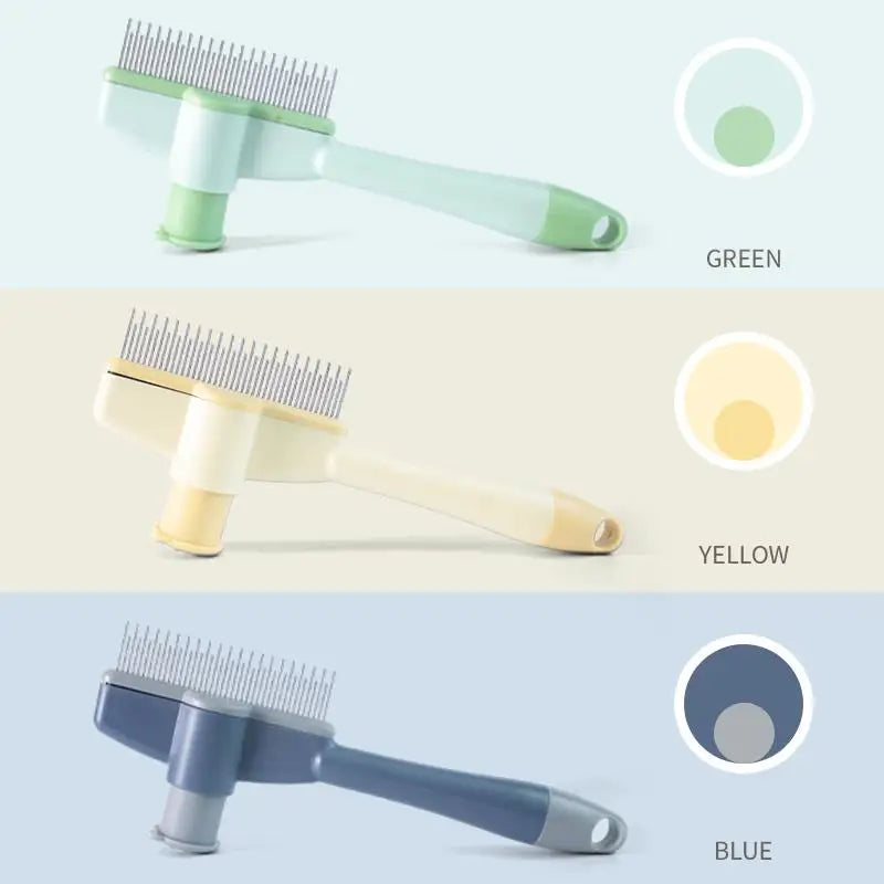 Grooming Comb — Self-Cleaning, Massaging Brush
