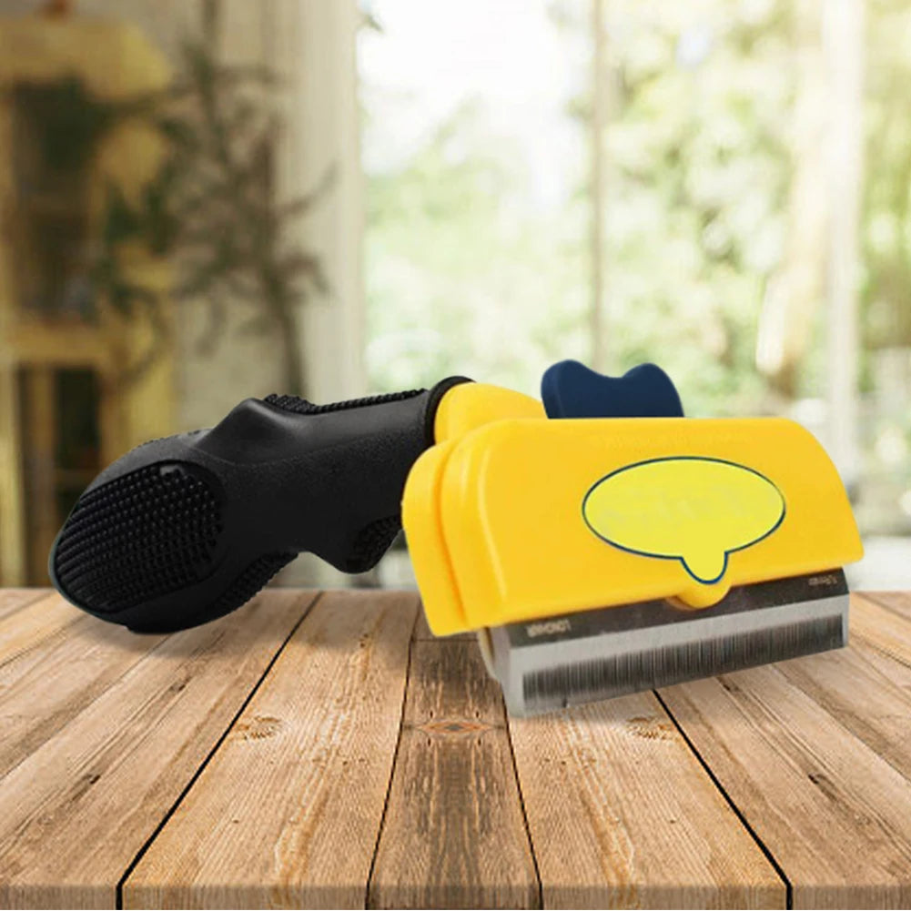 Dog Deshedding Brush — Loosen & Lift Undercoat, Reduce Tangles