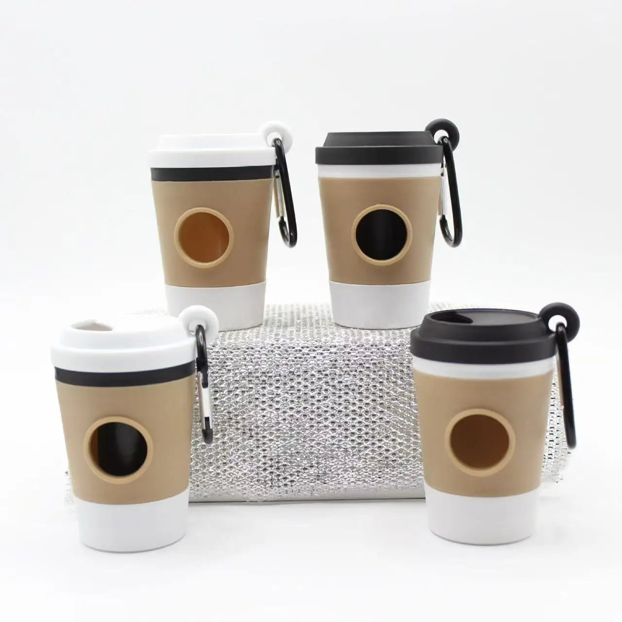 Portable Dog Poop Bag Holder — Coffee Cup–Shaped Dispenser