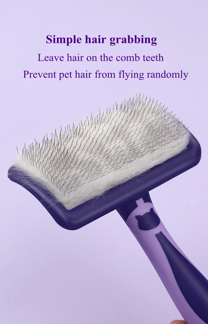 Dog Grooming Brush — Soft-Handle, Hair & Tangle Remover