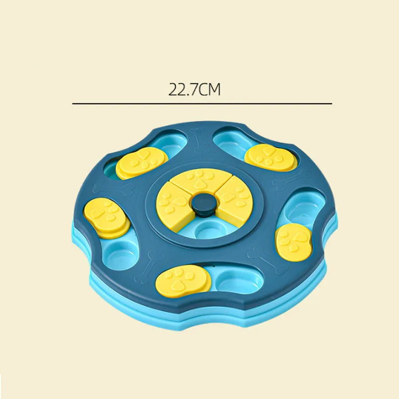 Interactive Dog Toy — Durable Plastic, Indoor/Outdoor Play (Blue/Pink)