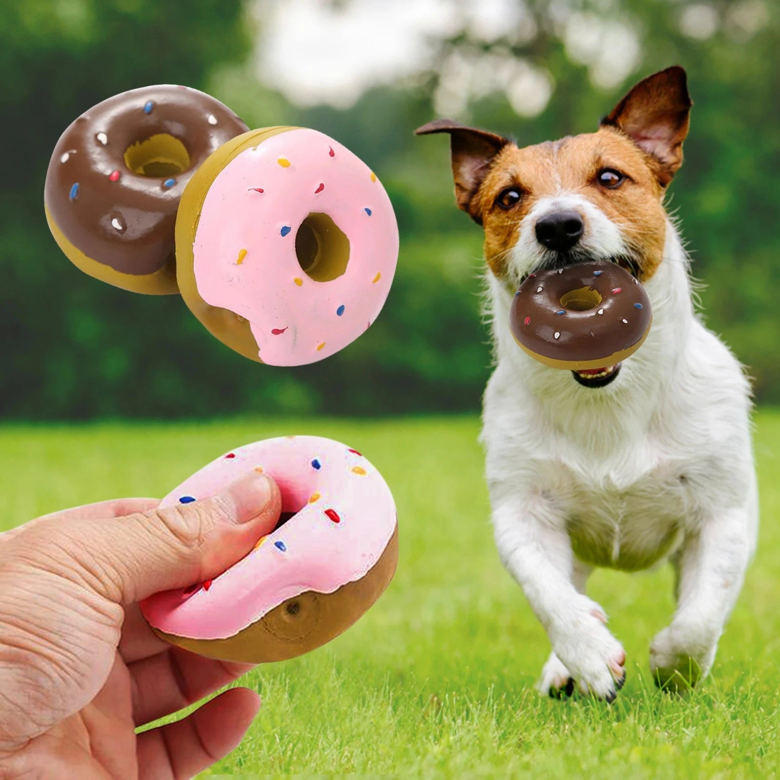 Durable Donut Dog Toy — Grinding & Cleaning Relief