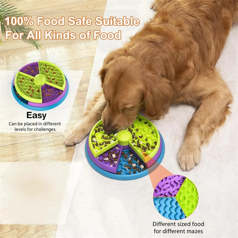 Lickin’ Layers Slow Feeder Puzzle — 3-Layer Interactive Bowl (All Breeds)