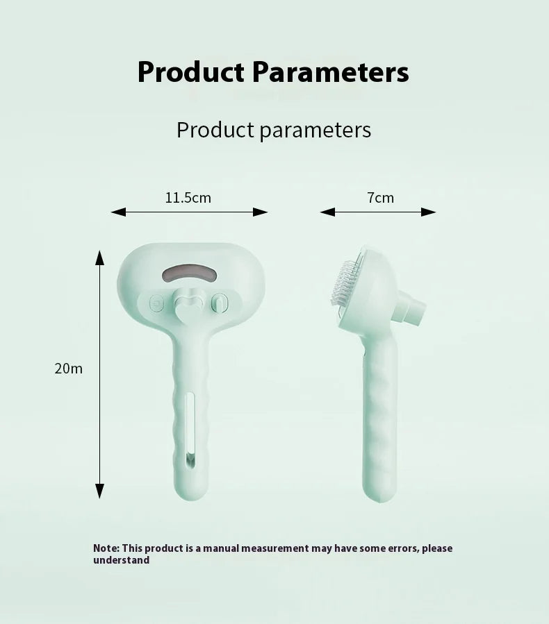 USB Rechargeable Pet Spray Brush — Steam-Assist Grooming Comb