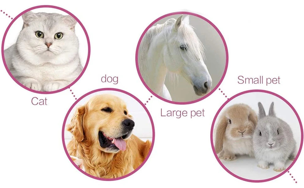 MRZFUN Pet Bath & Grooming Brush — Soft TRP Rubber with Adjustable Ring Handle