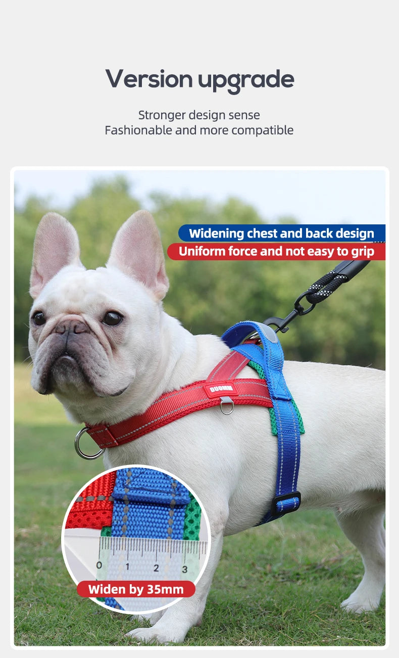 CDDMPET Saddle-Style Dog Harness — Padded, Reflective, No-Pull (S/M/L/XL)